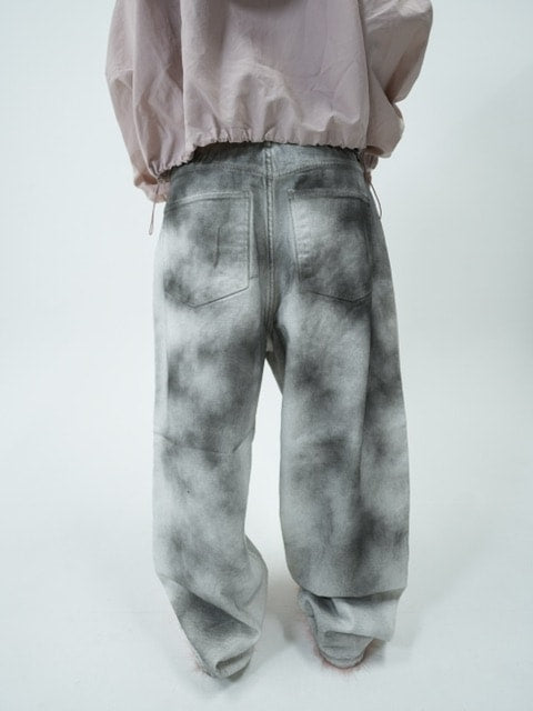 受注制【nmtc +】paint denim wide pants