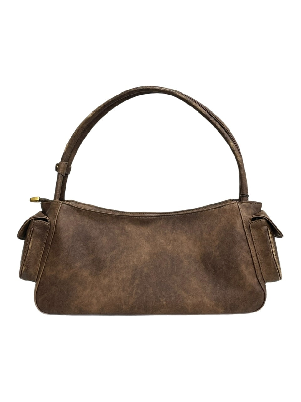 【Chikashitsu +】vintage leather hand bag (2color)