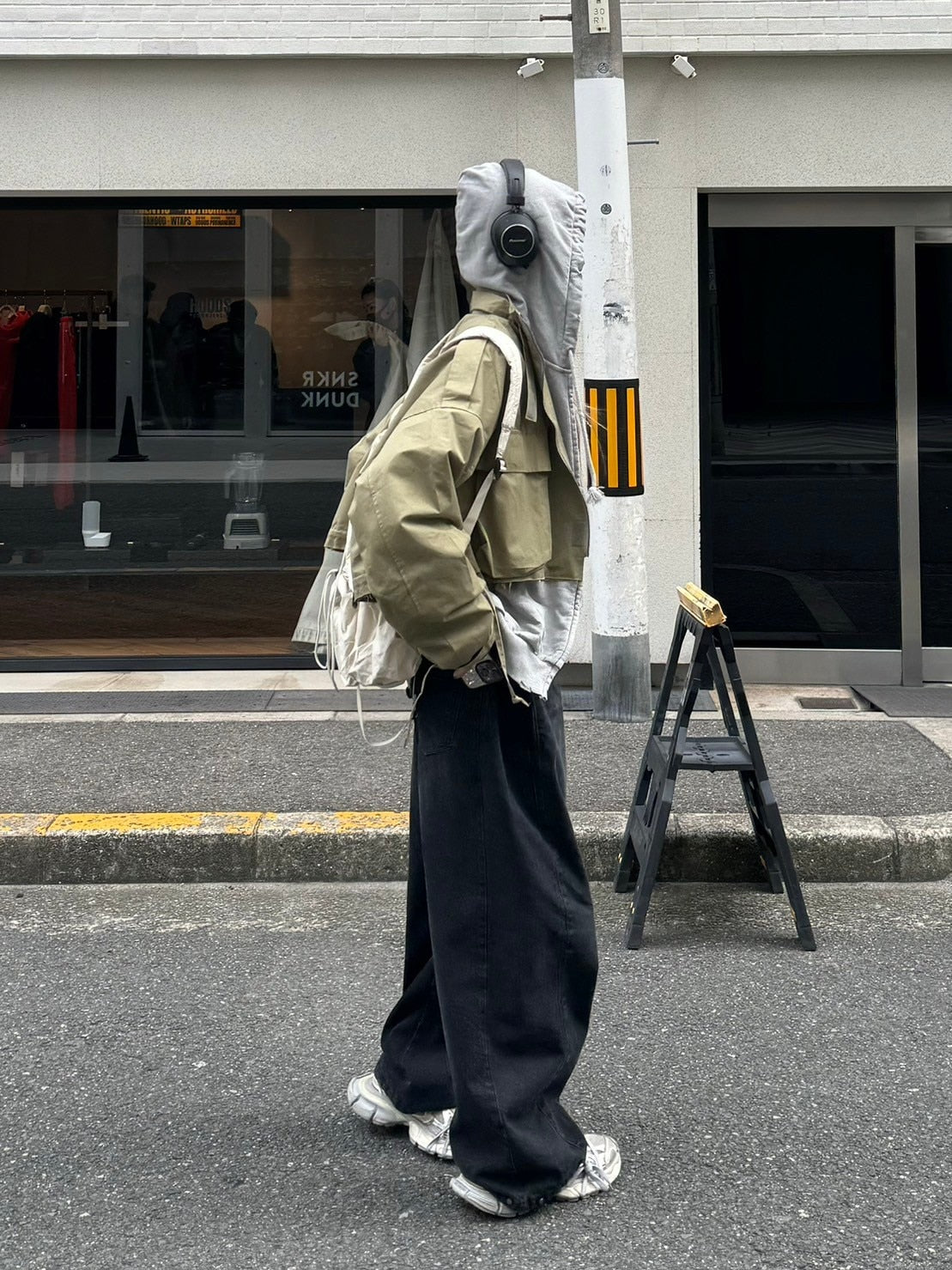 受注制【Chikashitsu +】pocket string backpack (2color) / 【チカシツプラス】ポケットストリングバッグパック