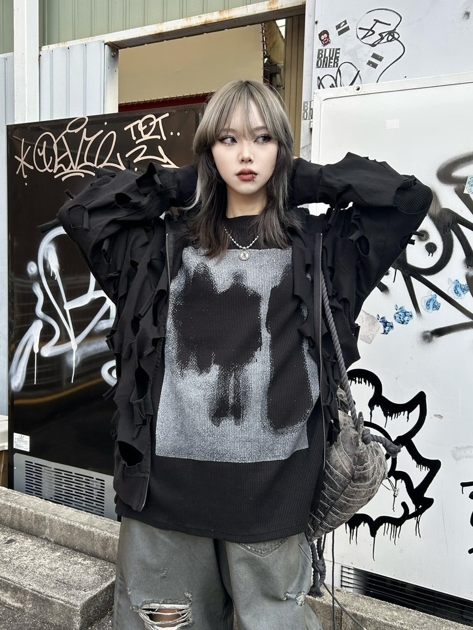 受注制【Never mind the XU】blurred vision thermal knit (2color)