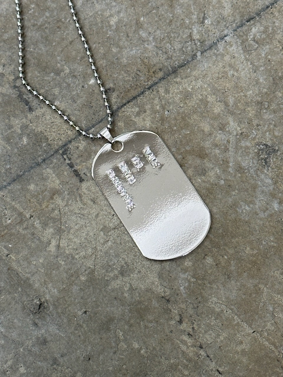 大阪店WEB限定【Chikashitsu +】dog tag necklace