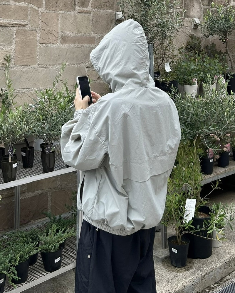 受注制【youll】nylon hooded blouson (2color)