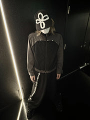 受注制【Never mind the XU】rivet suede biker jacket