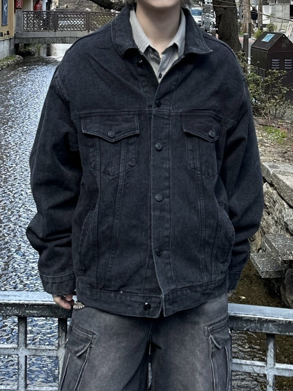 大阪店WEB限定受注制【Chikashitsu +】back design denim jacket