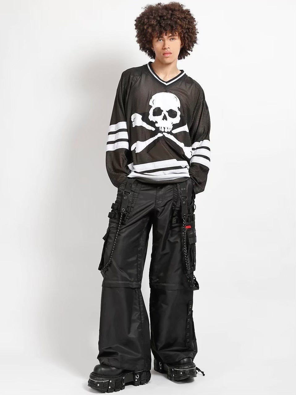 【TRIPP nyc】SPACED OUT NYLON PANT[NY7121M] / 【トリップ エヌワイシー】2wayストラップボンテージナイロンワイドパンツ