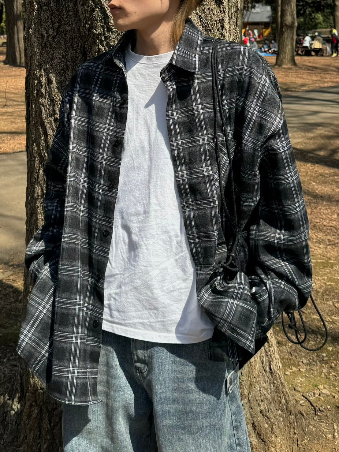 受注制【Chikashitsu +】oversized check shirt