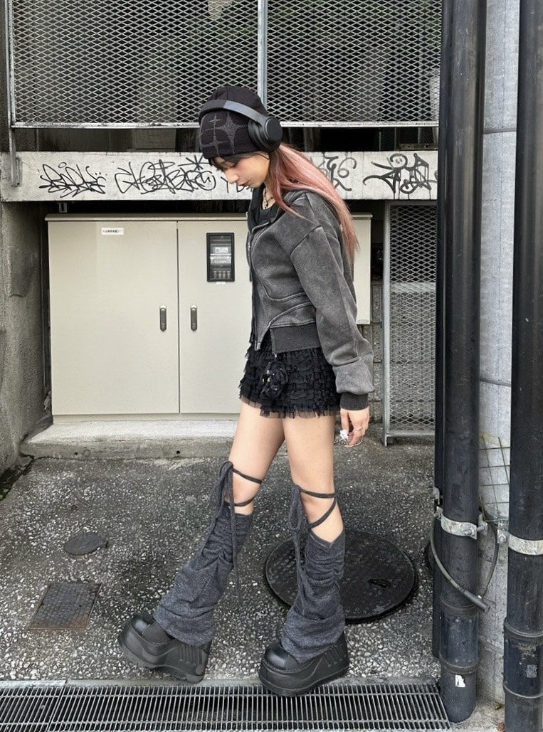 【Never mind the XU】crop zip up hoodie / 【ネバーマインド ザ エックスユー】クロップジップアップパーカー