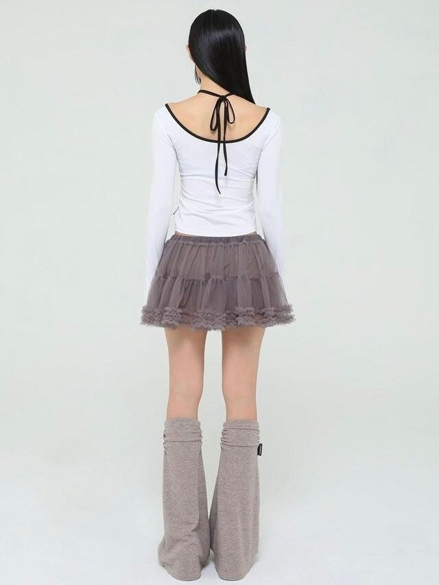 【Uglyshadow】POINT RIBBON T-SHIRT