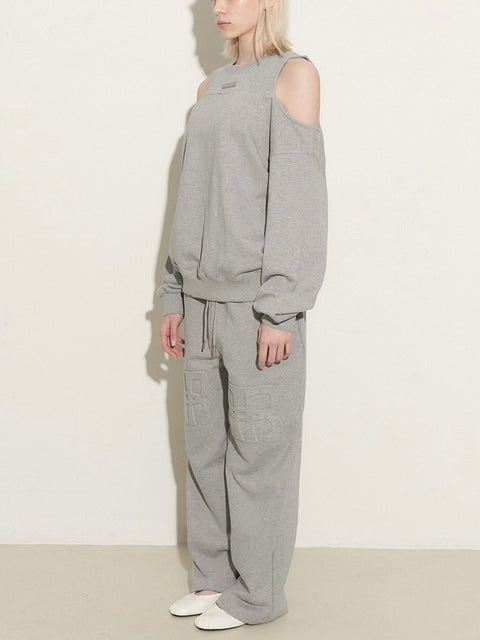 【ROCK CAKE】Open Shoulder Sweatshirt