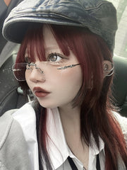 受注制【Never mind the XU】rimless square sunglasses / 【チカシツプラス】リムレススクエアアイグラス