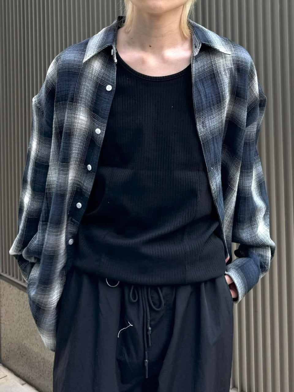 受注制【Chikashitsu +】shadow check shirt (2color) – PRESSING WEB SHOP