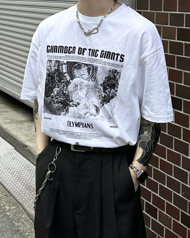 大阪店WEB限定【Chikashitsu +】oversized olympos t-shirt (2color)