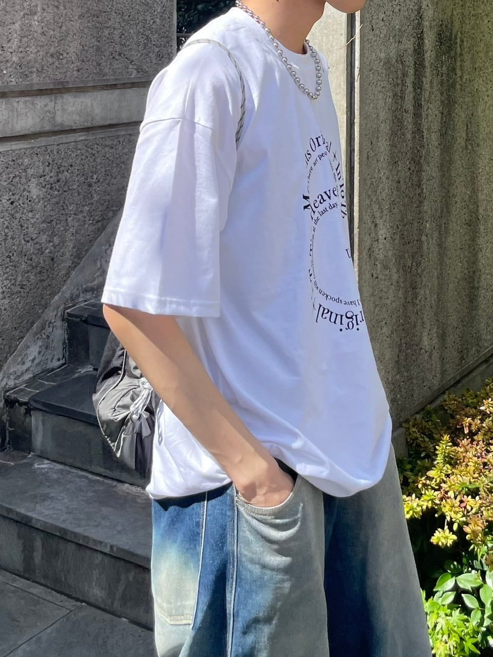 受注制【Chikashitsu +】logo graphic t-shirt 2 (3color) / 【チカシツプラス】グラフィックロゴプリント半袖Tシャツ