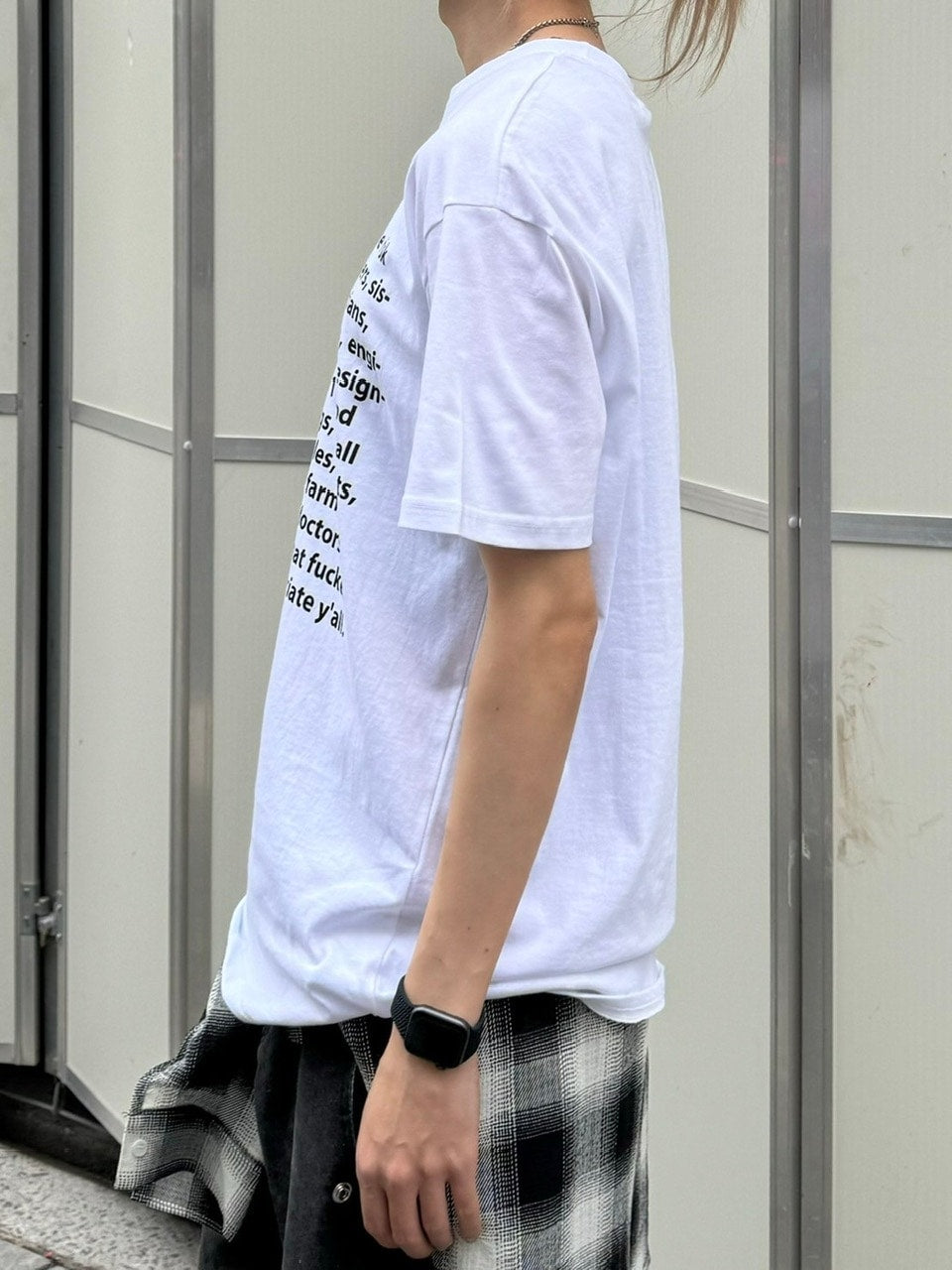 受注制【Chikashitsu +】logo lettering t-shirt (2color) / 【チカシツプラス】ロゴレタリングプリント半袖Tシャツ