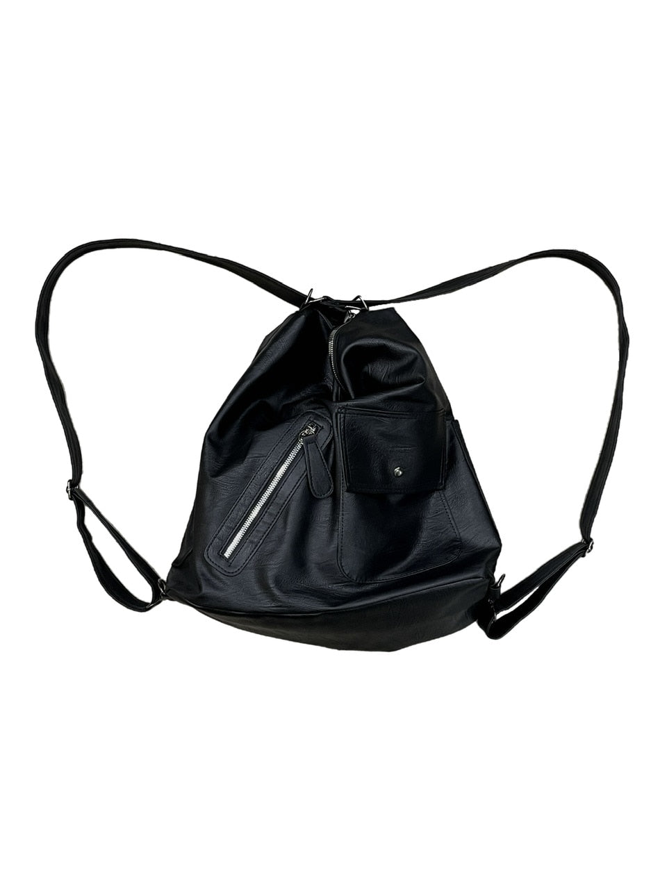 受注制【Chikashitsu +】2way vegan leather pocket bag / 【チカシツプラス】ツーウェイヴィーガンレザーポケットバッグ