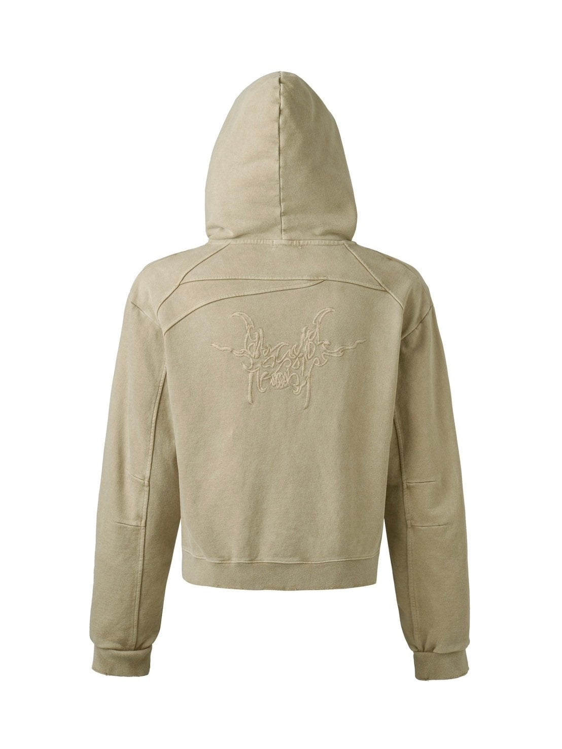 【ANOTHERYOUTH】overdyed crop zip-up hoodie