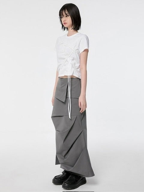 【FLAREUP】Diagonal Strap T-shirt