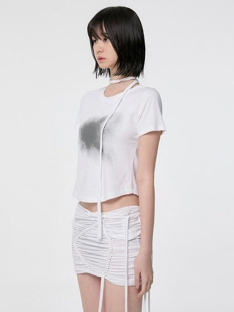 【FLAREUP】Vanish Tie Scarf T-Shirt