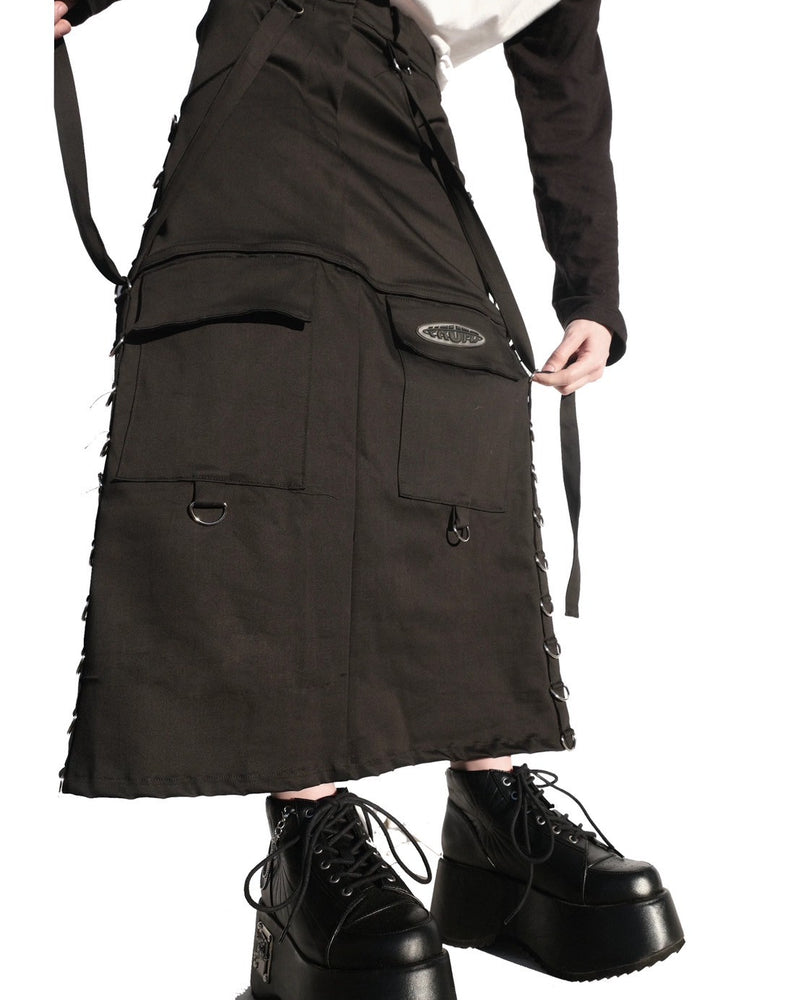 【YRUFO】MECHA SKIRT(COTTON)