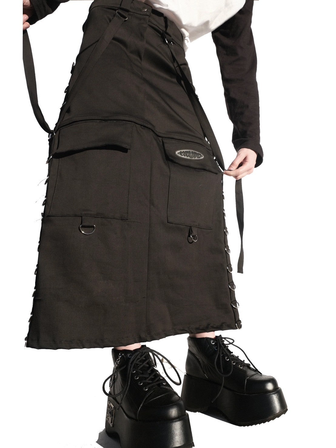 【YRUFO】MECHA SKIRT(COTTON)