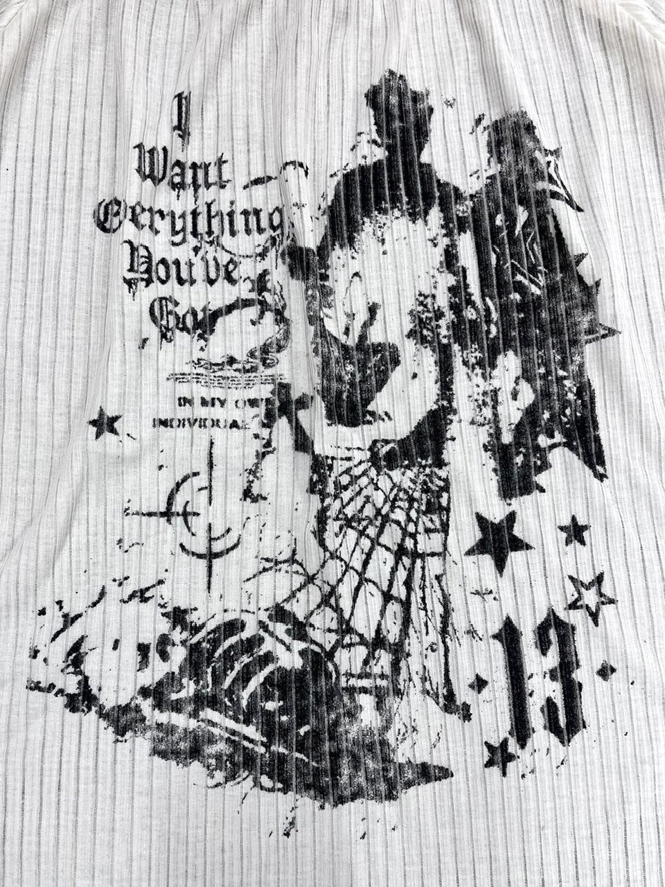 受注制【Never mind the XU】off shoulder mesh tops (2color)