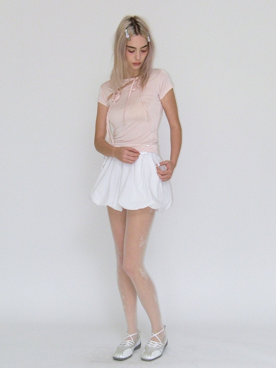 【CRANK】SHIRRING BALLOON SKIRT