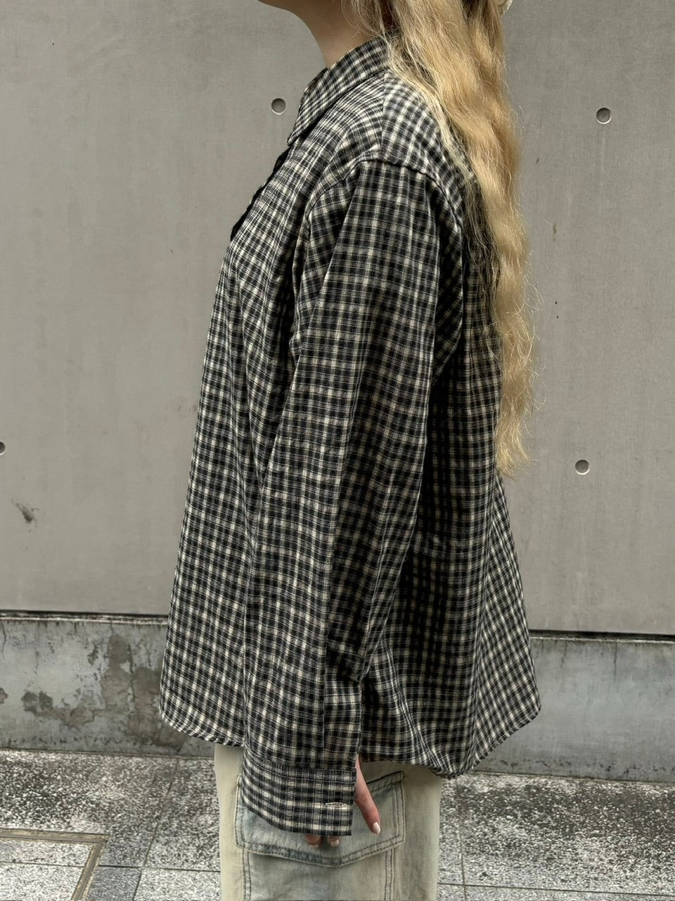 受注制【OaKS】loose fit check shirt (2color)