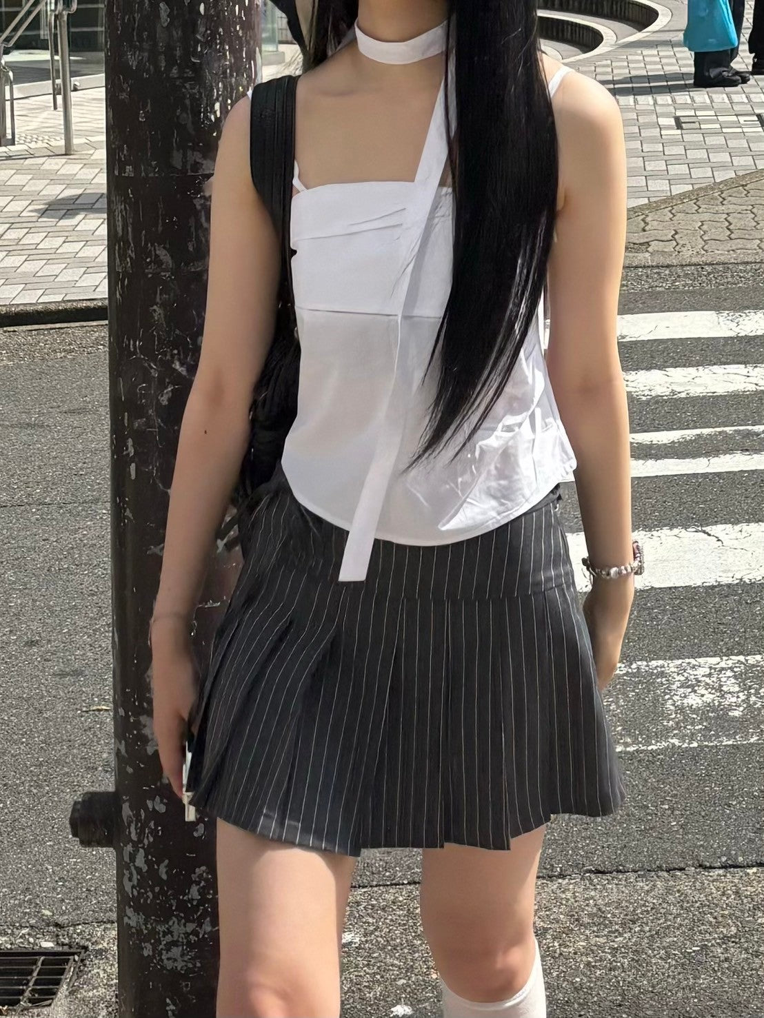 受注制【OaKS】choker set sleeveless blouse (3color)