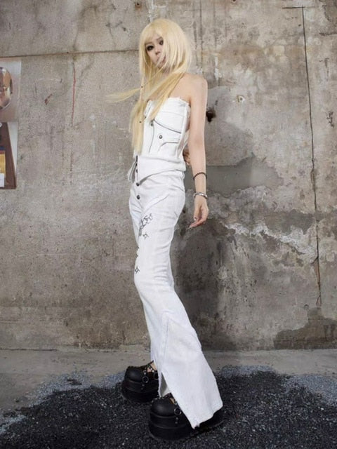 【ARIADNAw】Zip design tube top