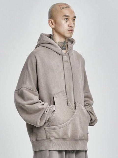 【AJOBYAJO】Curve Pocket Washed Hoodie