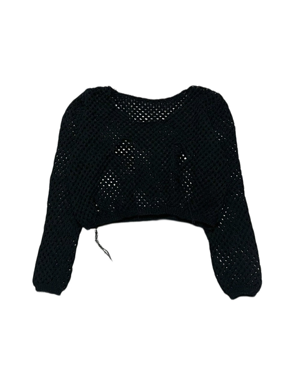 受注制【Never mind the XU】cropped damage knit (2color)