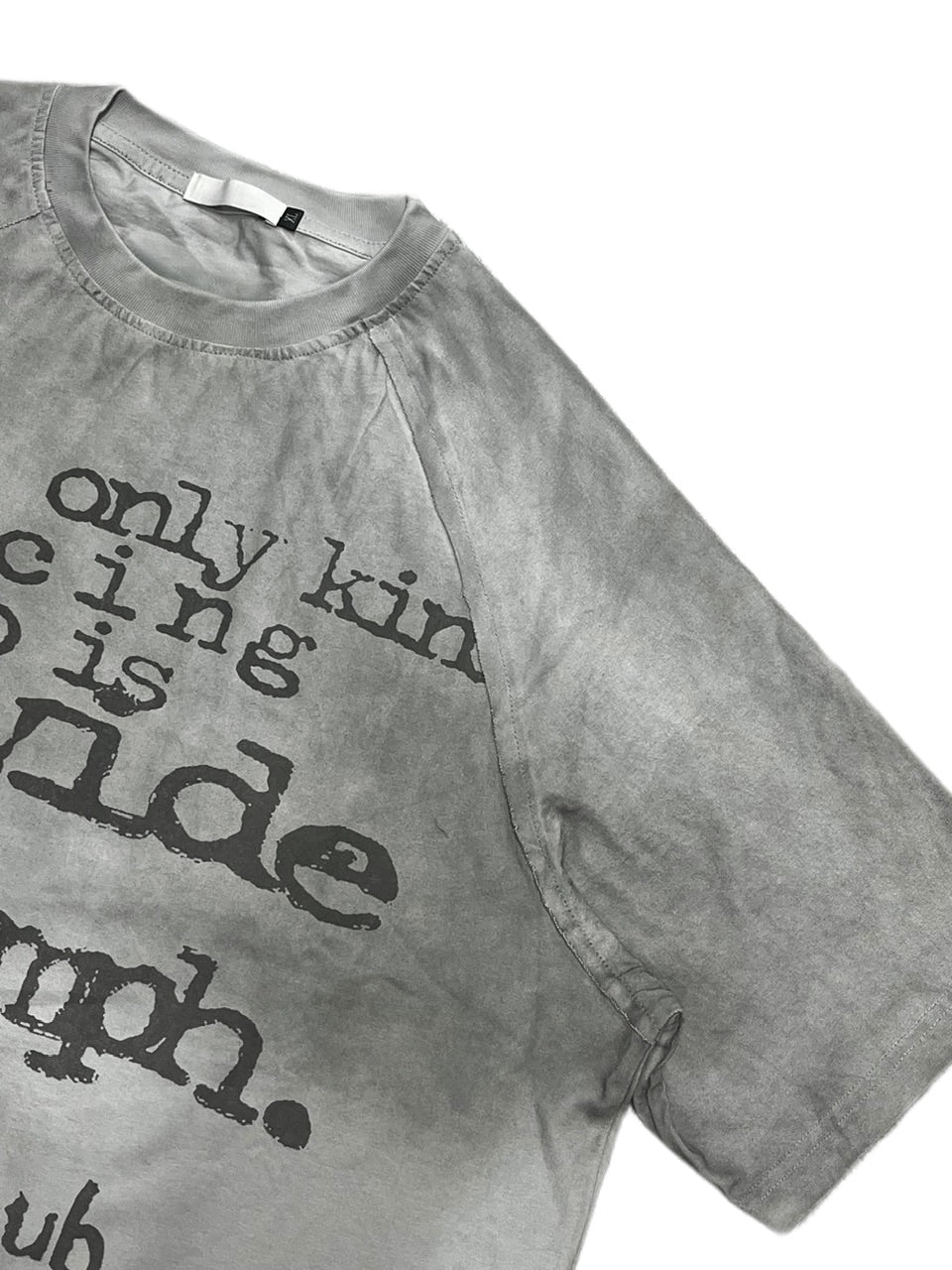 【Never mind the XU】washed design t-shirts (2color)