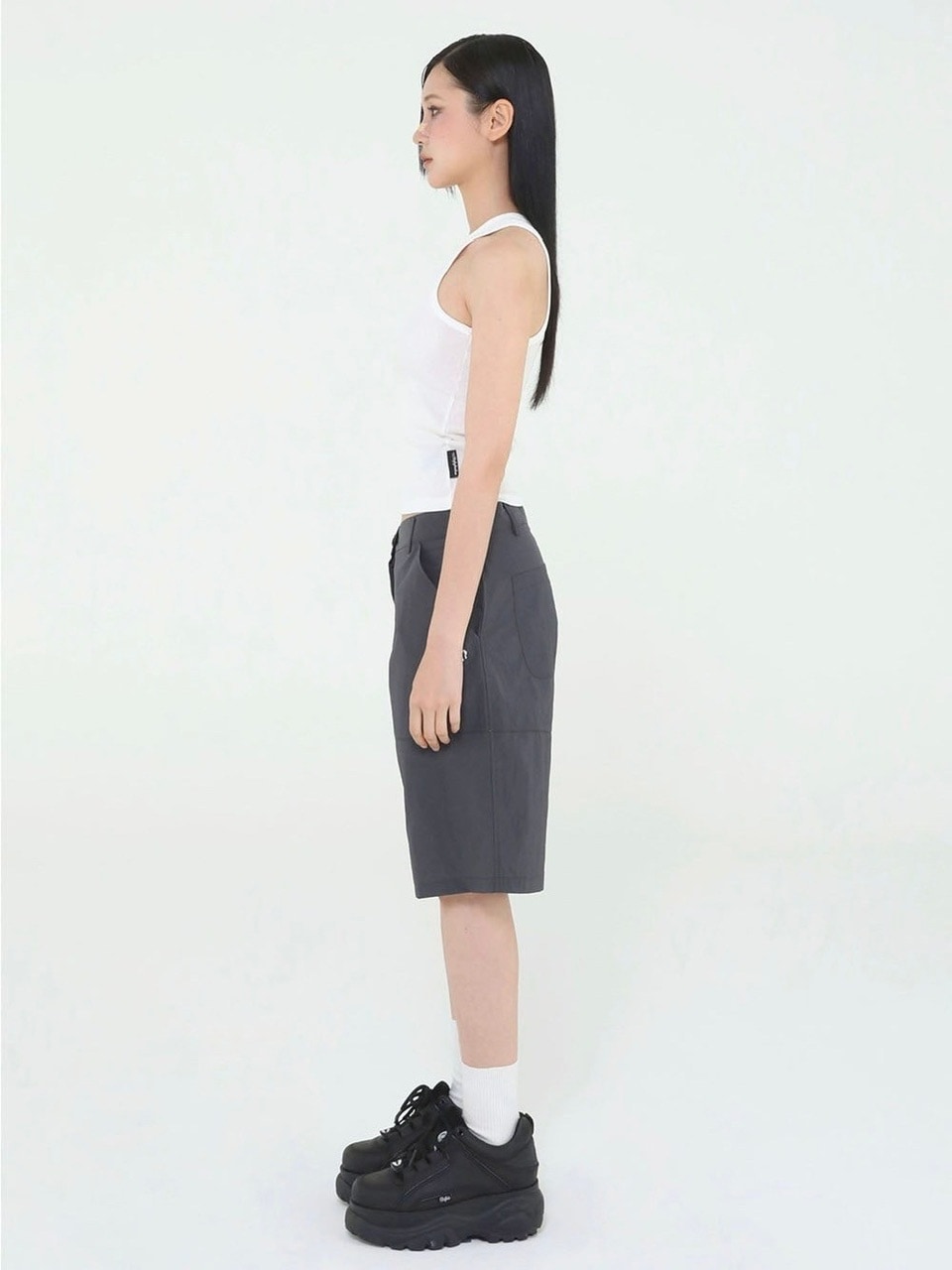 【Uglyshadow】BEADS MANGO SLEEVELESS / 【アグリーシャドウ】ビーズシンプルタンクトップ