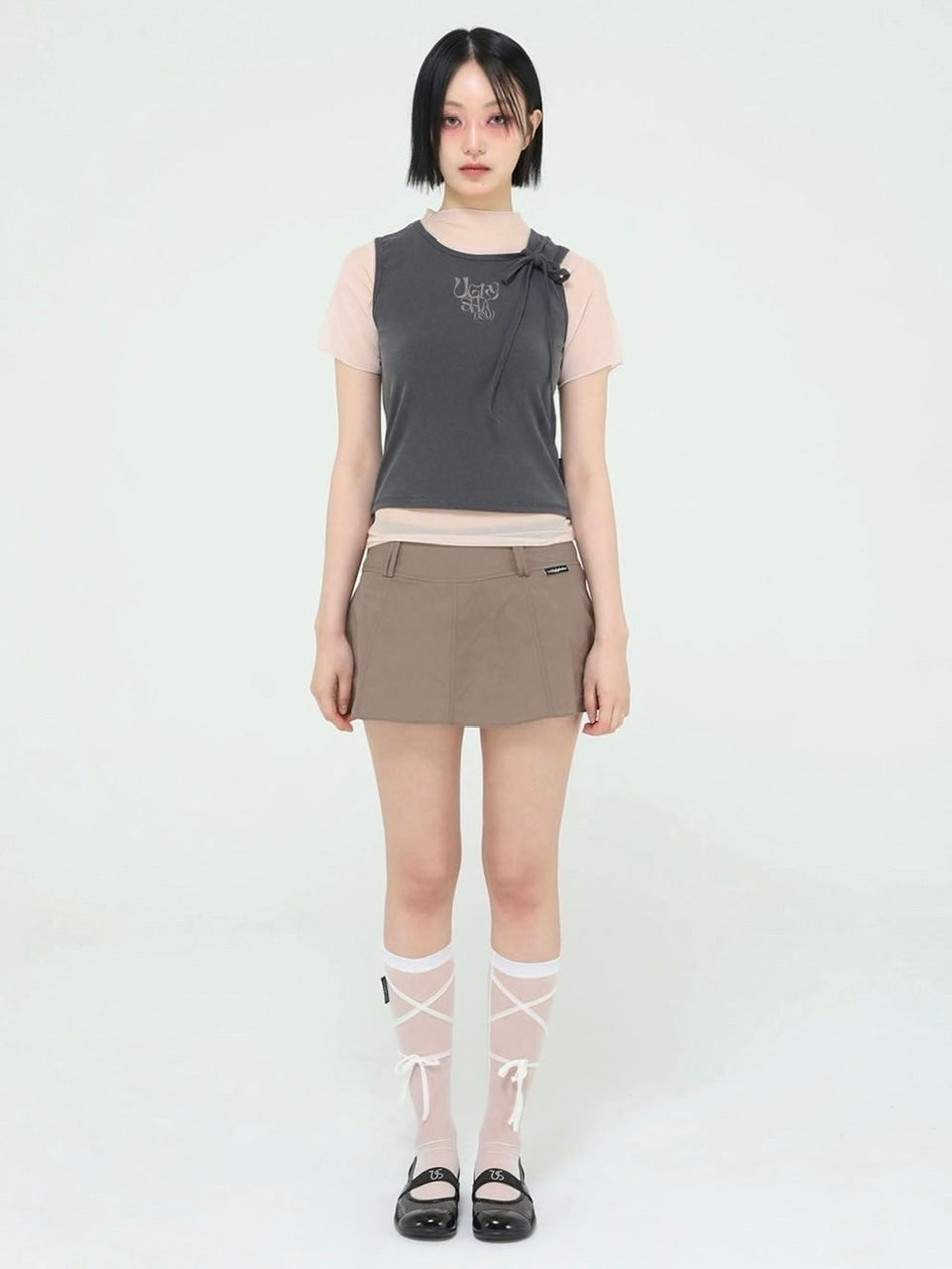【Uglyshadow】PIGMENT MASH SLEEVELESS SET