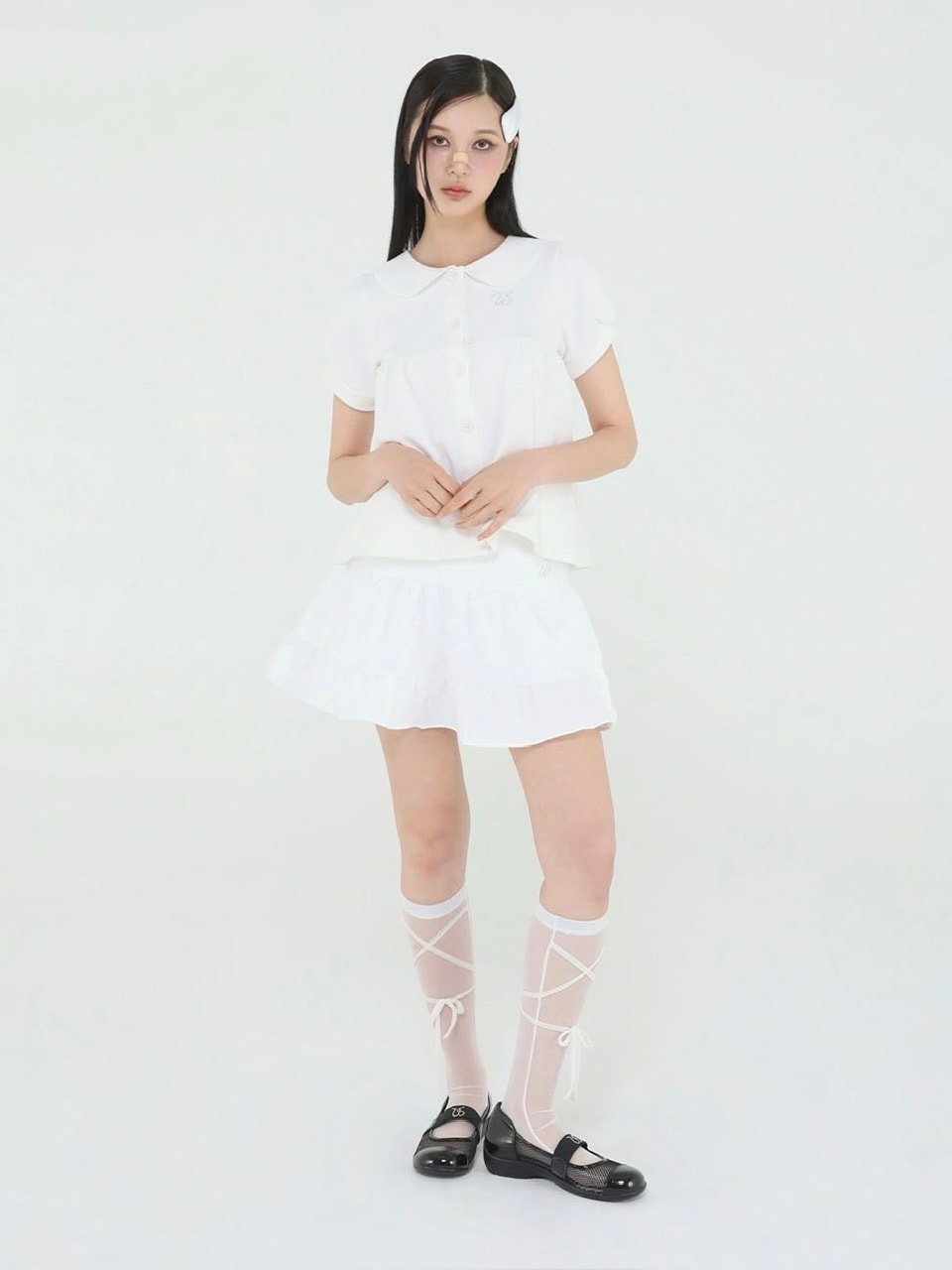 【Uglyshadow】BEADS CANCAN FLARE SKIRT