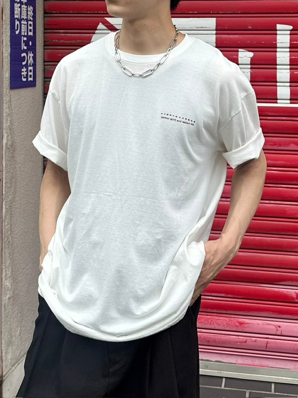受注制【Chikashitsu +】nail back print t-shirt (3color)