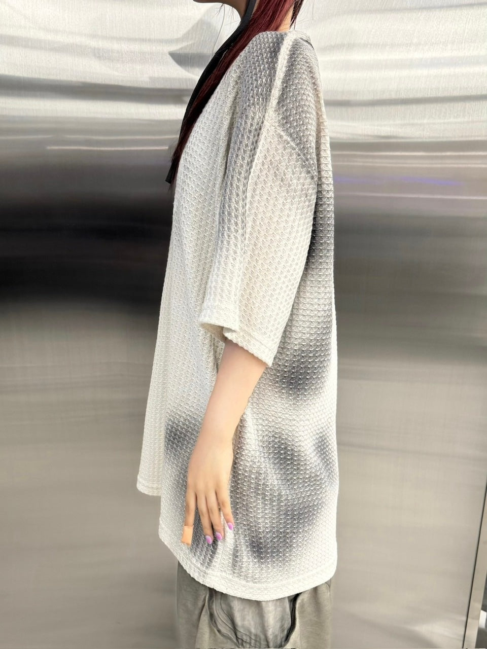 受注制【Never mind the XU】washing waffle tee (3color)