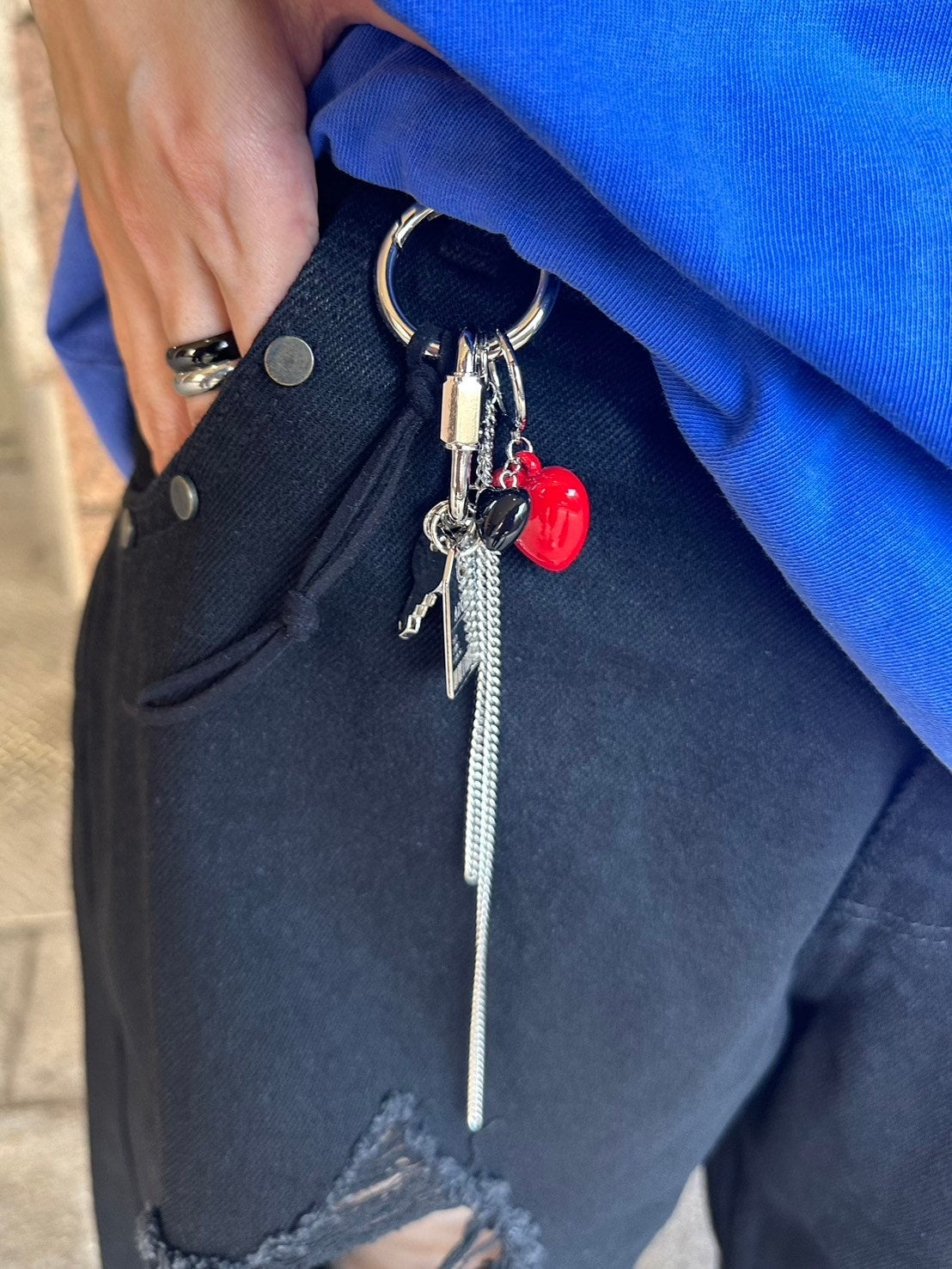 受注制【Chikashitsu +】original heart key strap (2color)