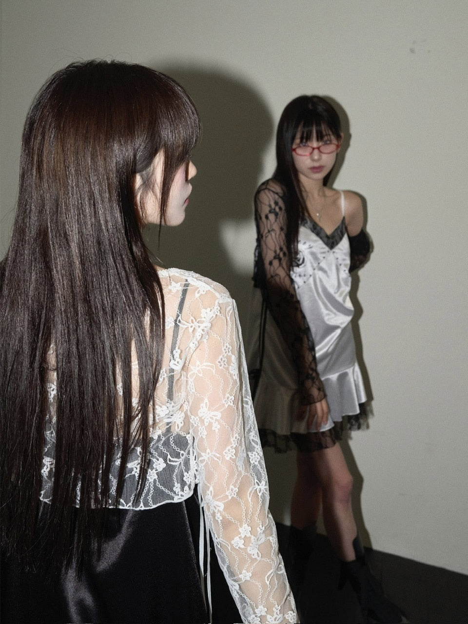 【CHERRYQUIRI】lace crop cd