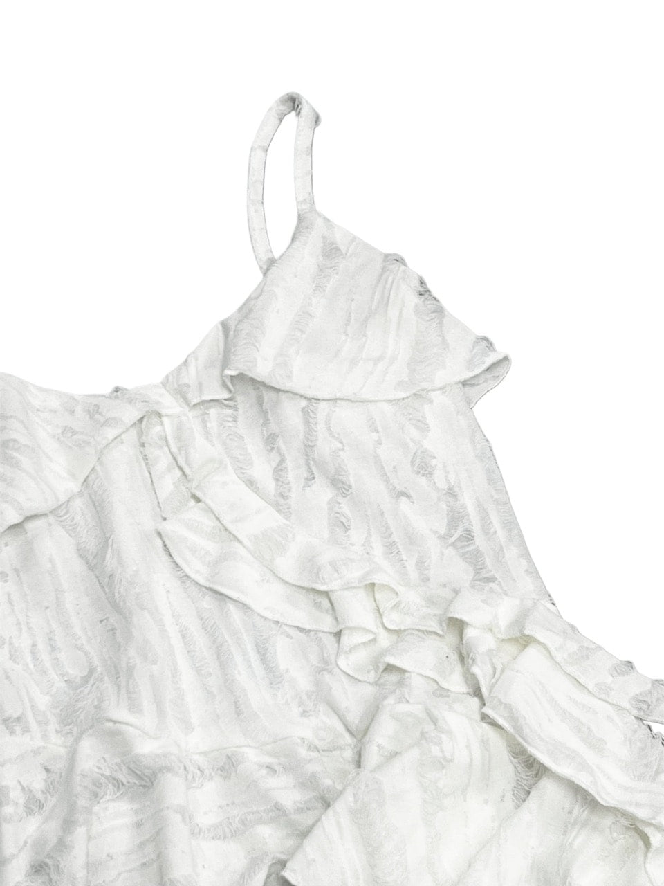 受注制【Never mind the XU】damage frill sleeveless (3color)