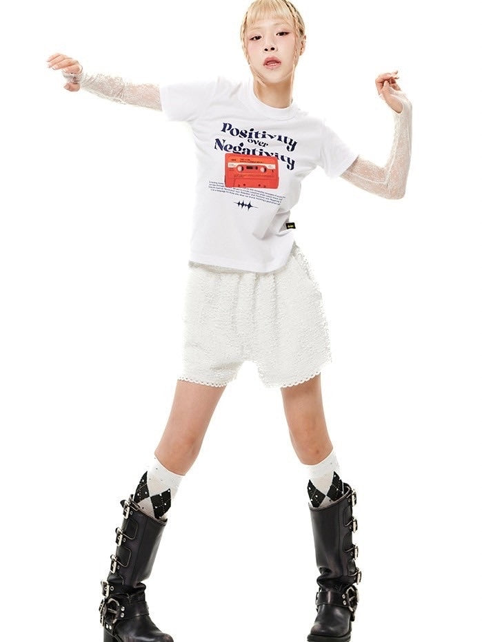 【HOLY NUMBER 7】Lace banded short pants