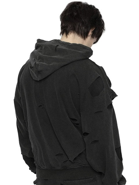 【RACER WORLDWIDE】Distressed 2 Layer Hoodie / 【レーサーワールドワイド】ツーレイヤーダメージジップアップ長袖パーカー