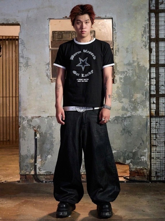 【IFEELLUCKY】Big wide baggy pants / 【アイフィールラッキー】ビックワイドバギーパンツ