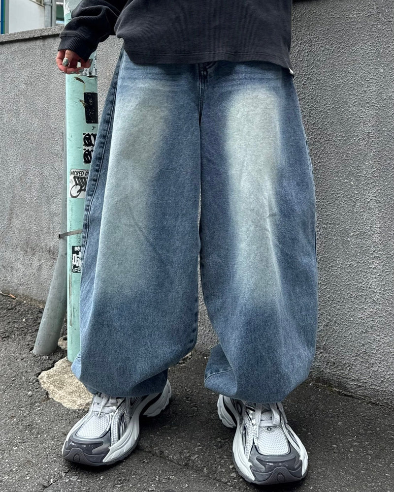 受注制【Chikashitsu +】super buggy denim pants (3color) / 【チカシツプラス】スーパーバギーデニムパンツ