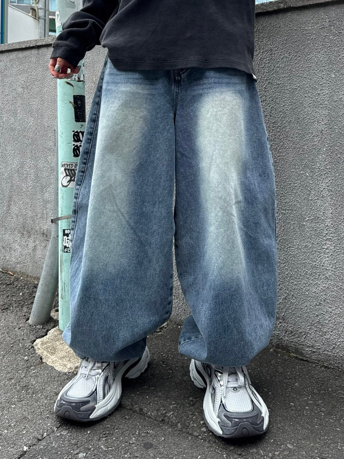 受注制【Chikashitsu +】super buggy denim pants (3color) / 【チカシツプラス】スーパーバギーデニムパンツ