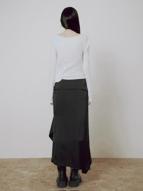 【FLAREUP】Drape Layered Long Sleeve
