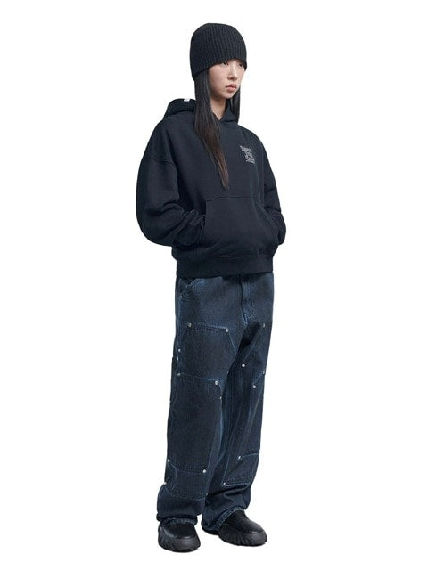 【NOMANUAL】MANERO HOODIE / 【ノーマニュアル】ロゴプリント長袖パーカー