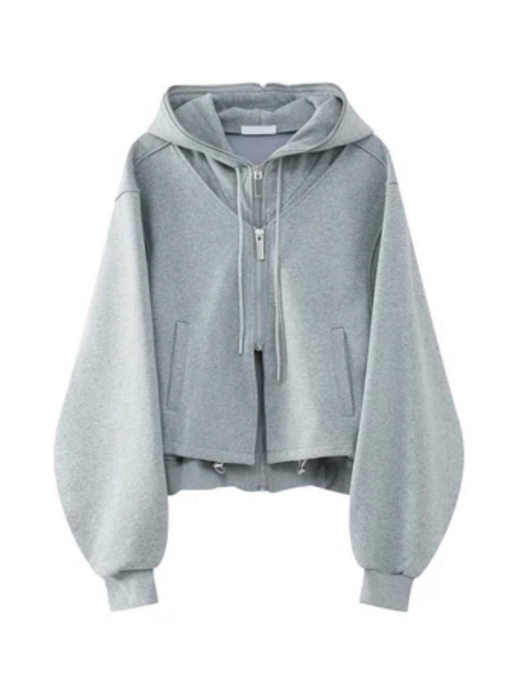 国際配送【LUV CODE】layered zip up hoodie
