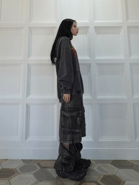 【LOVE KILLER】Graphic black letter logo hoodie