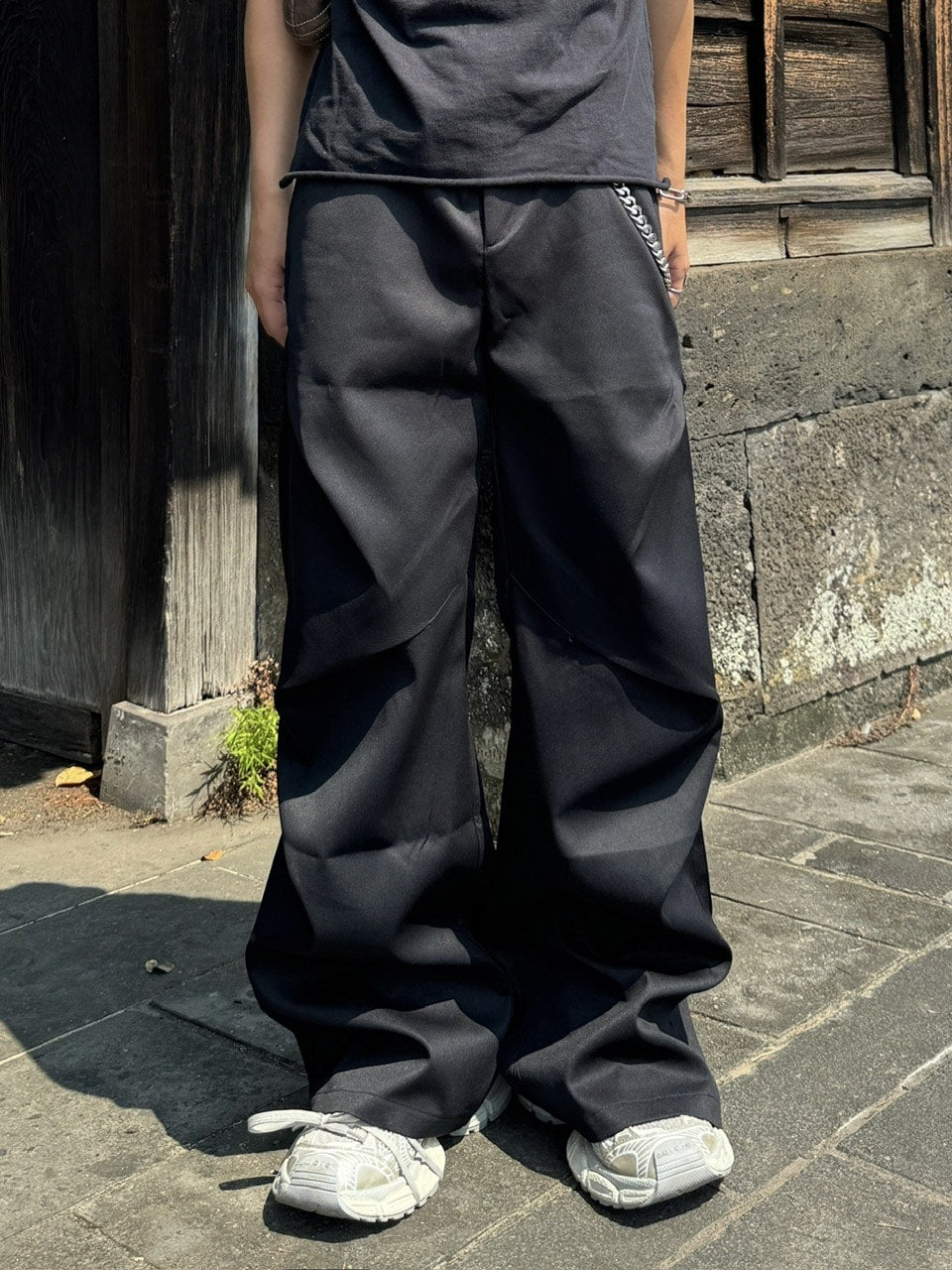 国際配送【RENOL】tuck slacks